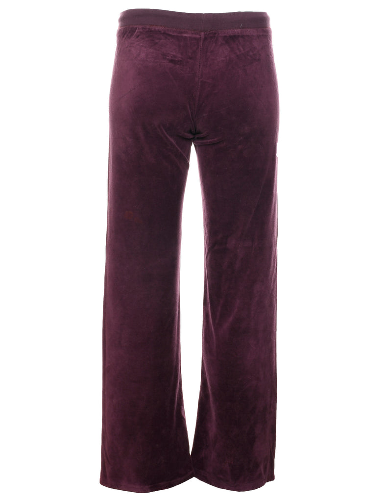 Juicy Couture Y2K Plum Velvet Trousers - W26 L31