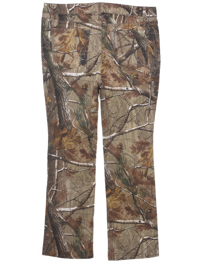 Jungle Print Brown Trousers - W35 L30