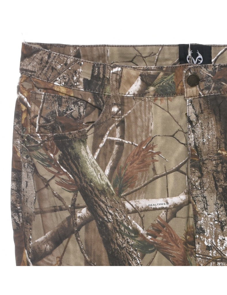 Jungle Print Brown Trousers - W35 L30