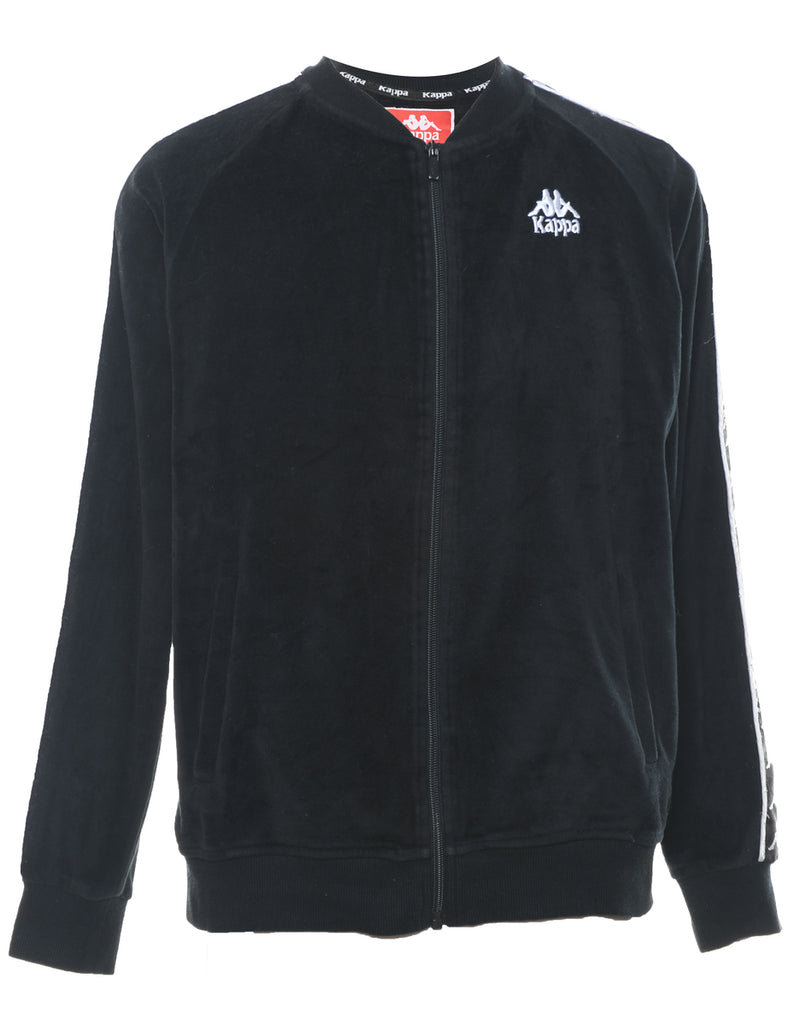 Kappa Black Classic Velour Track Top - S
