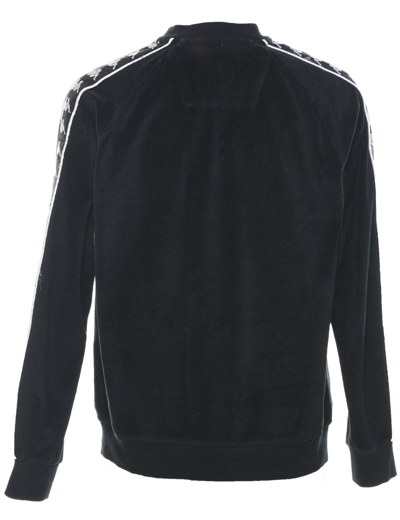 Kappa Black Classic Velour Track Top - S