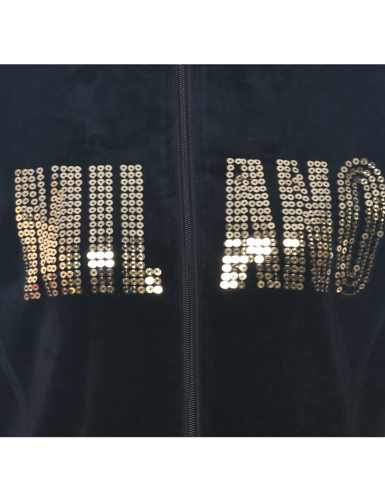 Kappa Black Velvet Milano Y2K Track Top - L