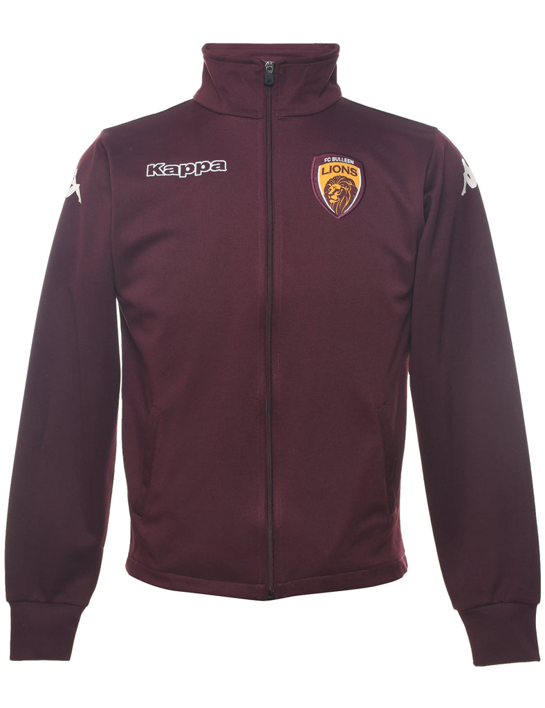 Kappa Maroon Embroidered Track Top - XS