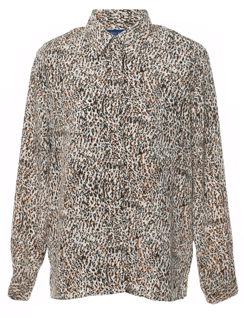 Karen Scott Leopard Print Shirt - L