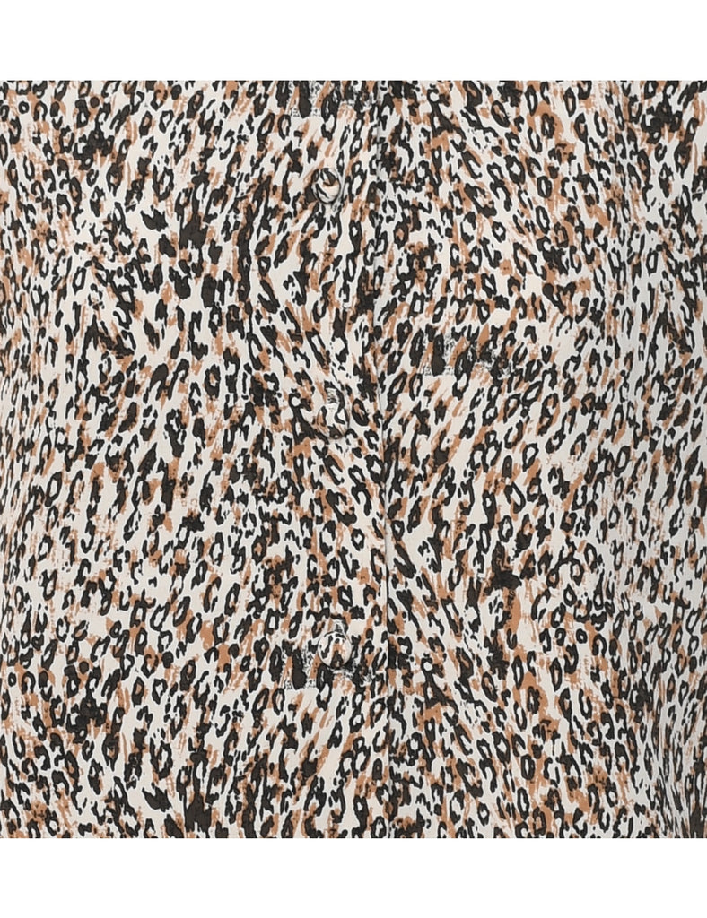 Karen Scott Leopard Print Shirt - L