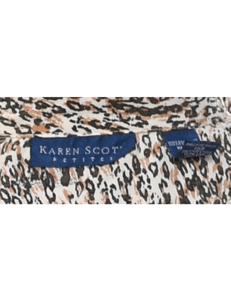 Karen Scott Leopard Print Shirt - L