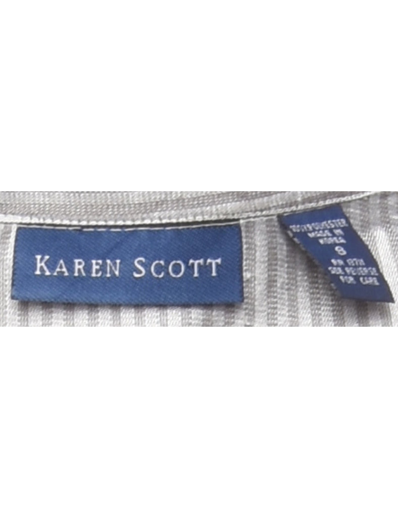 Karen Scott Striped Shirt - M