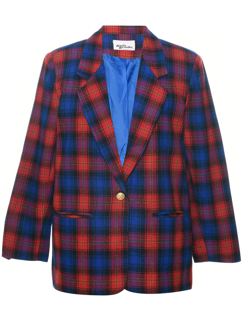 Katie Brooke Checked Blazer - L