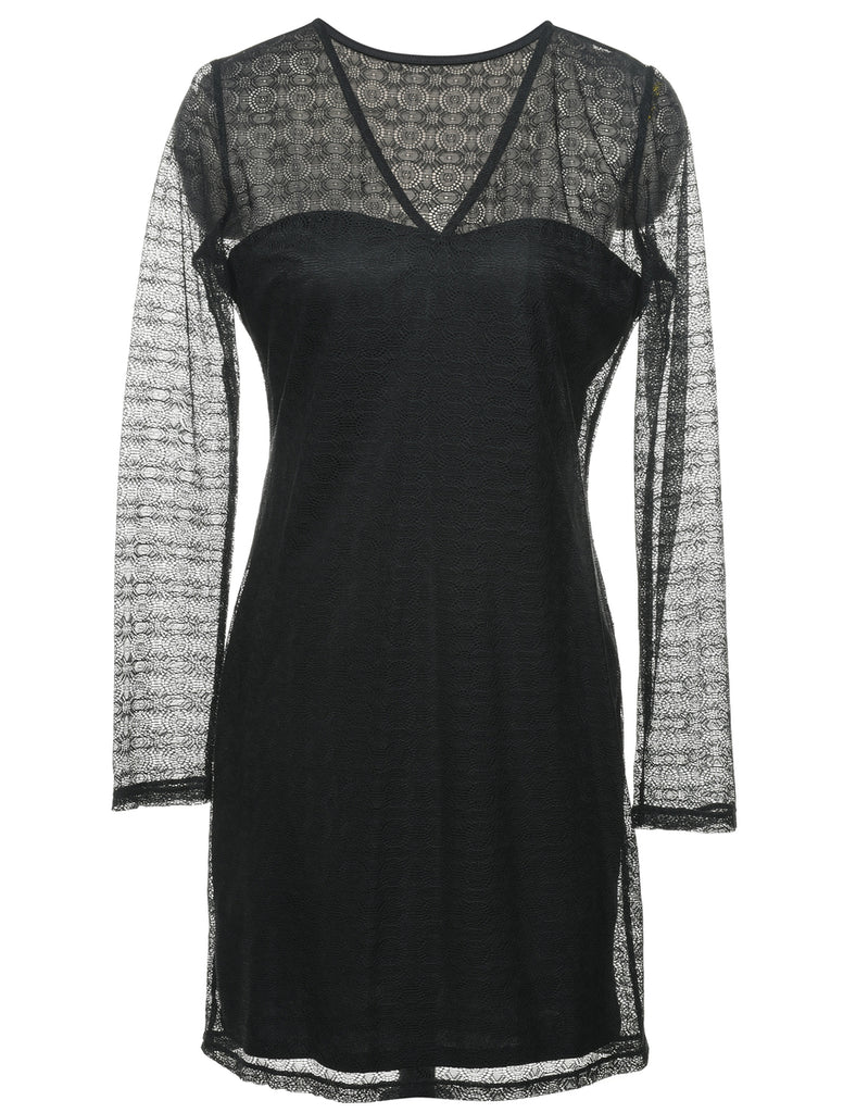 Lace Black Dress - M
