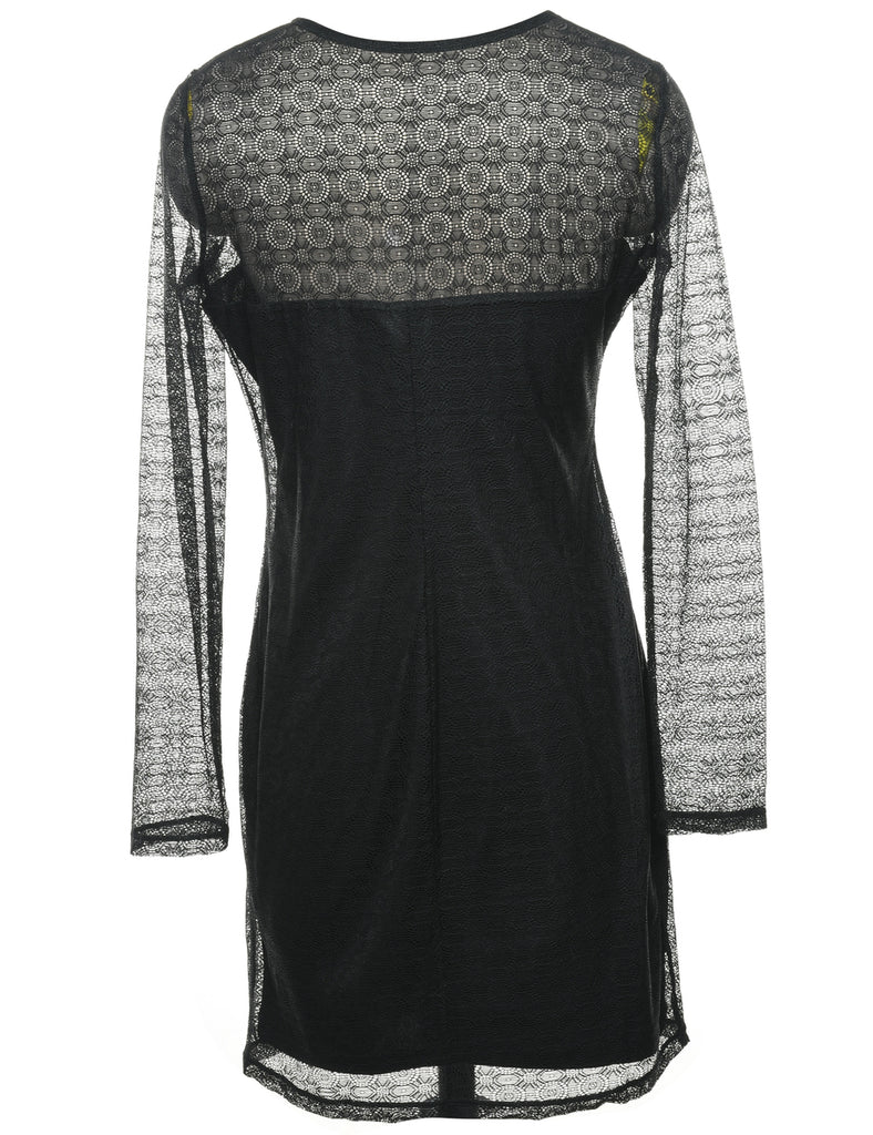 Lace Black Dress - M