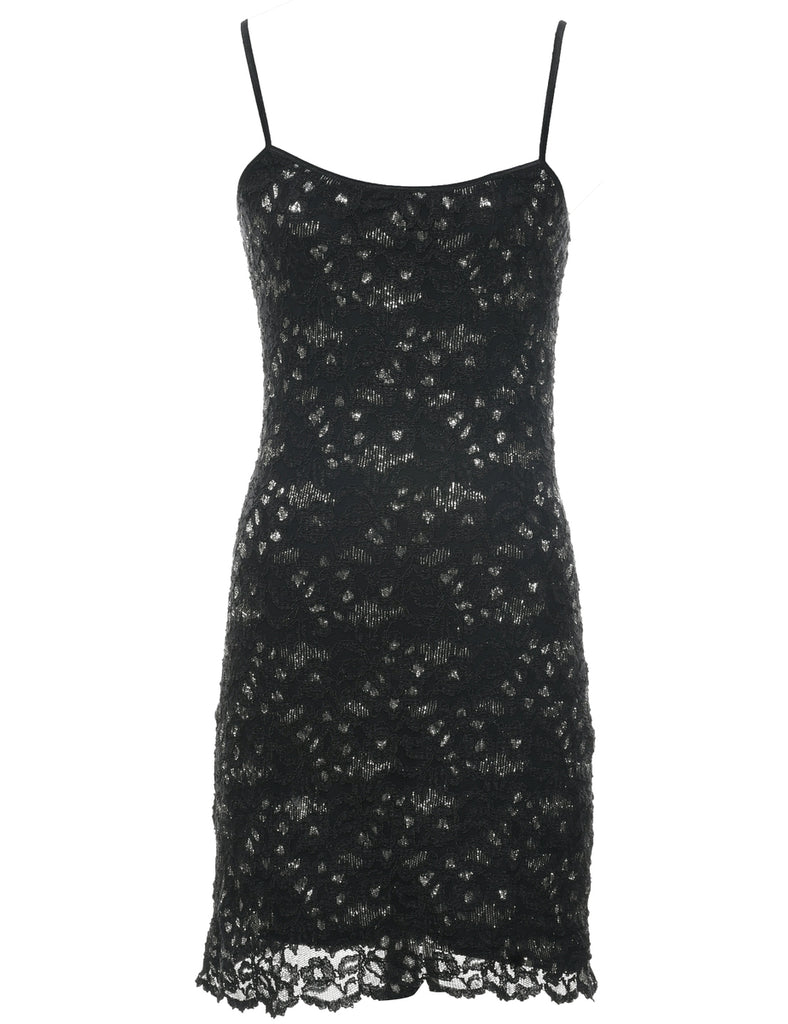 Lace Black Evening Dress - XS