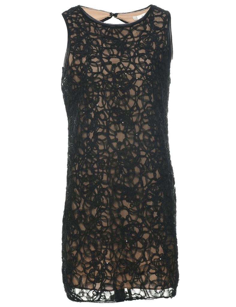 Lace Black Evening Dress - M