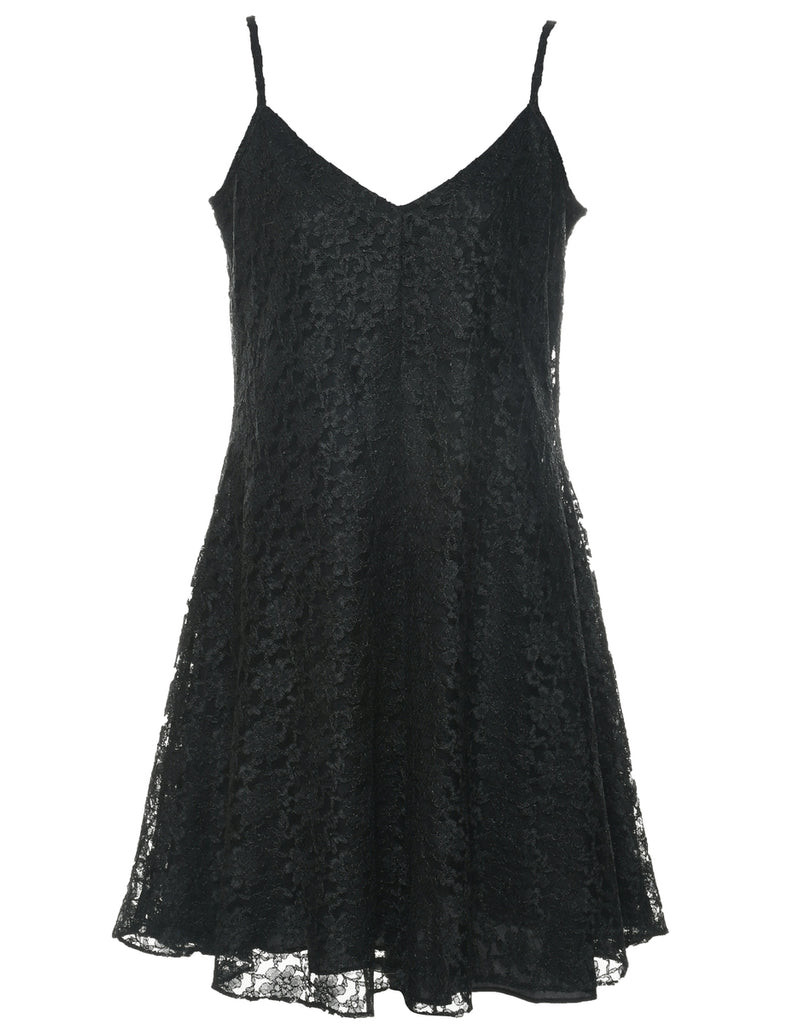Lace Black Evening Dress - M