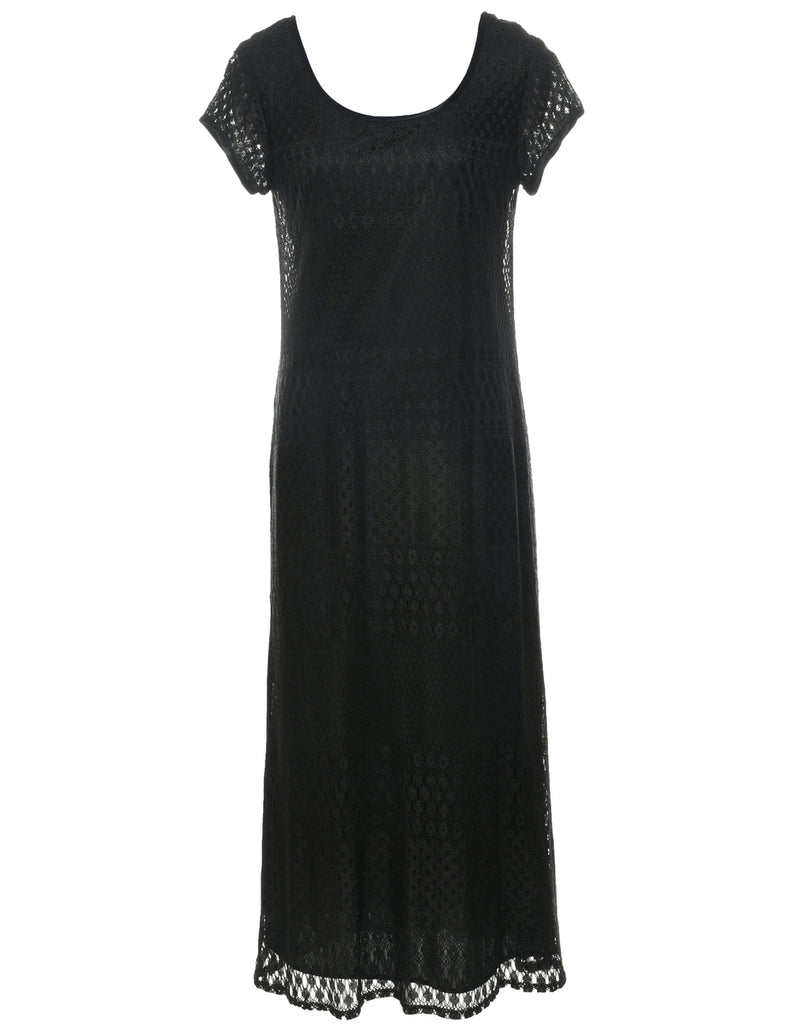 Lace Black Evening Dress - M