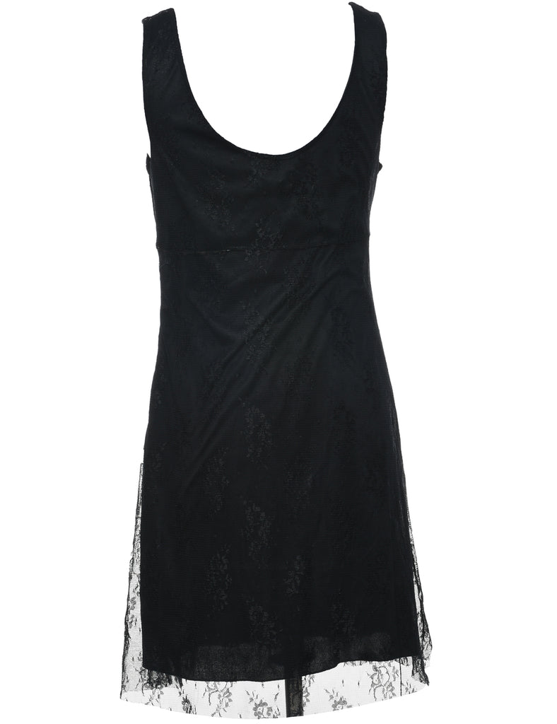 Lace Black Evening Dress - M