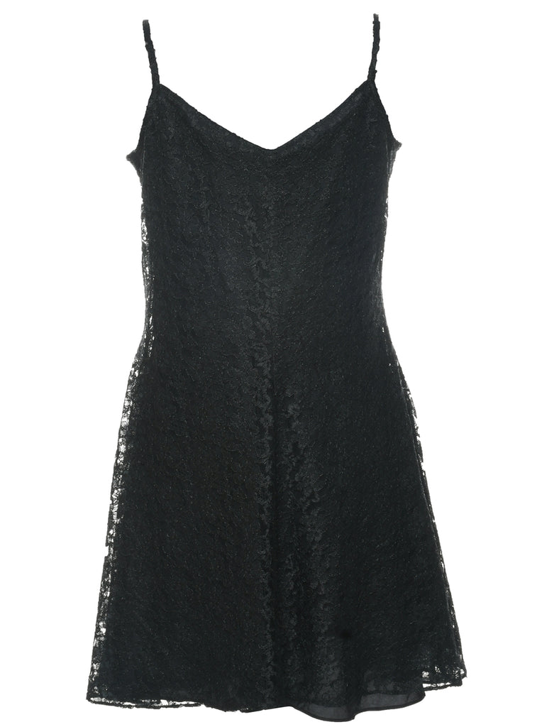 Lace Black Evening Dress - M