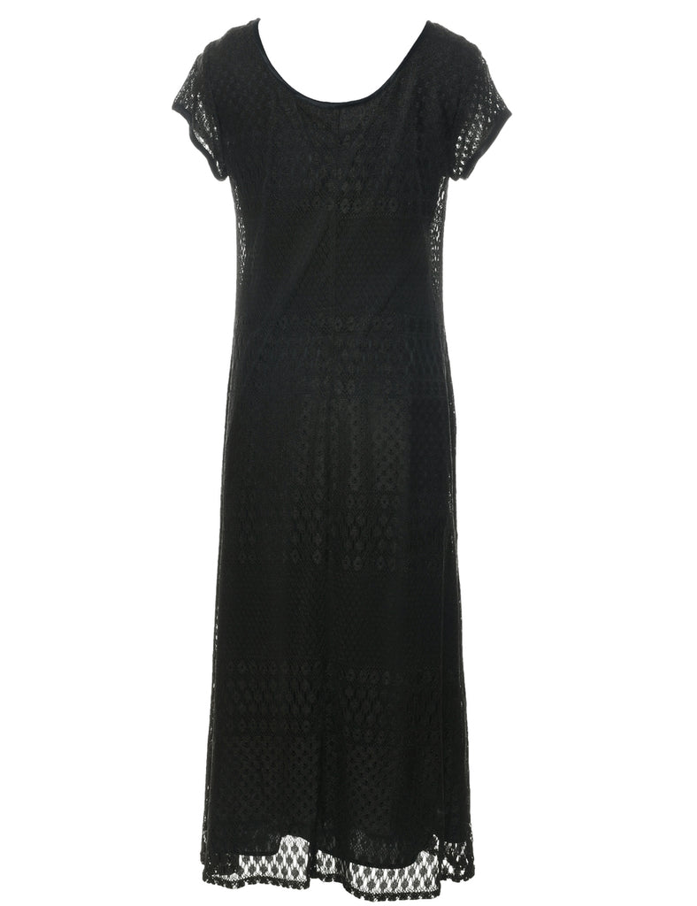 Lace Black Evening Dress - M