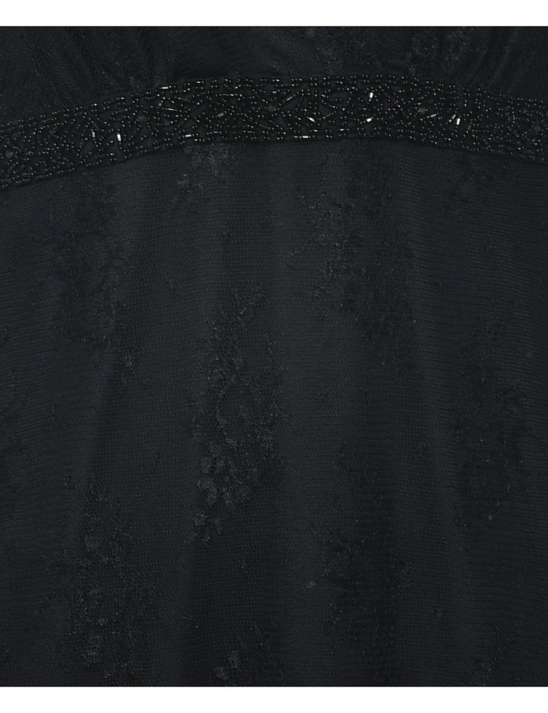 Lace Black Evening Dress - M
