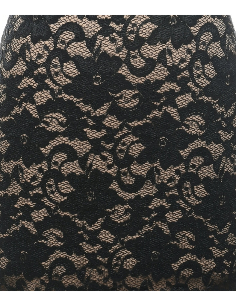 Lace Black Evening Dress - XS