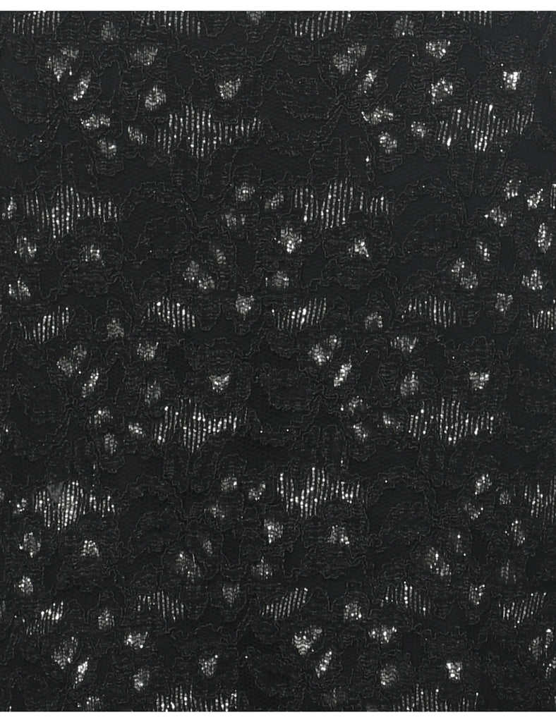 Lace Black Evening Dress - XS