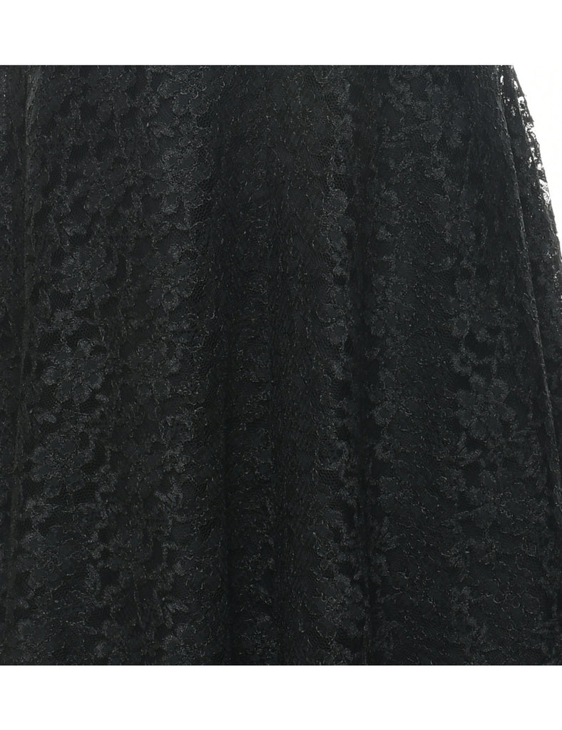 Lace Black Evening Dress - M