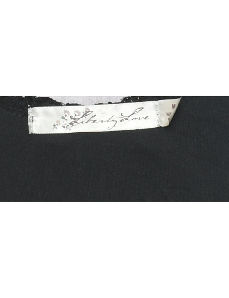 Lace Black Evening Dress - S