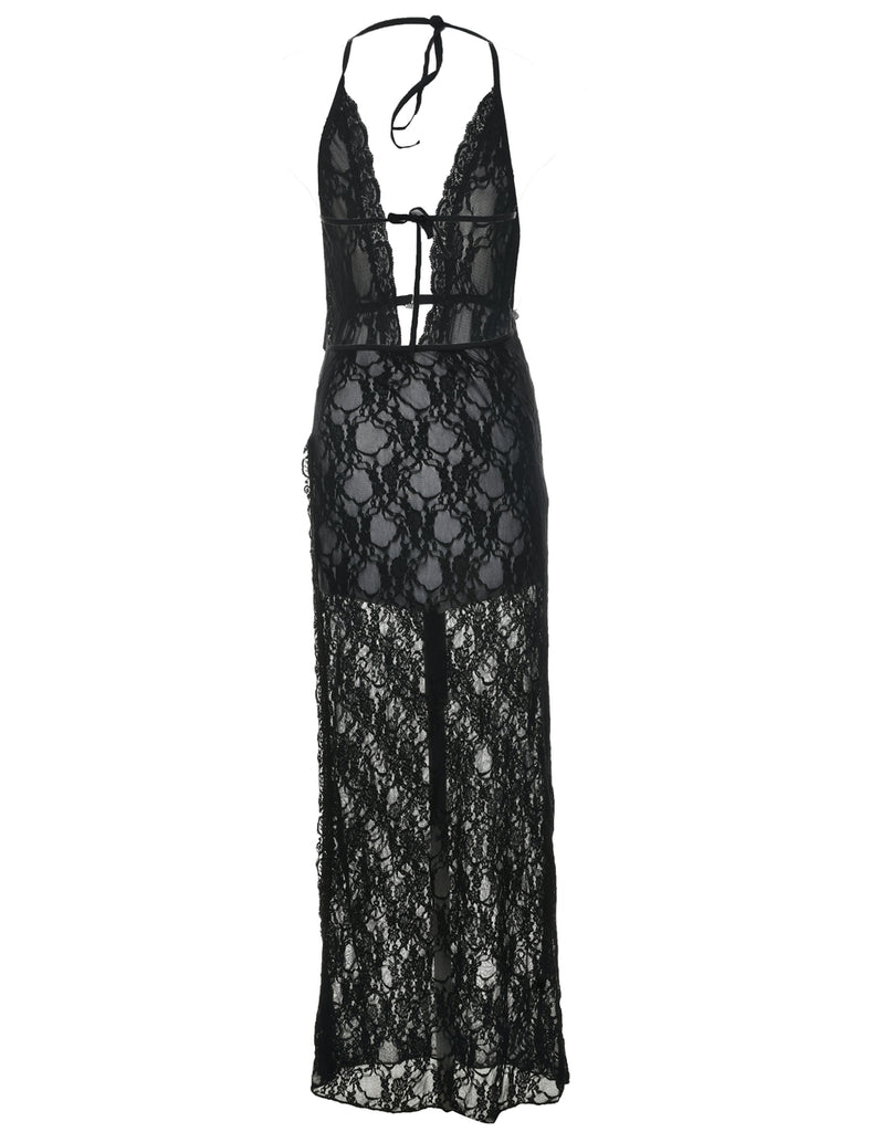 Lace Black Nightdress - XS