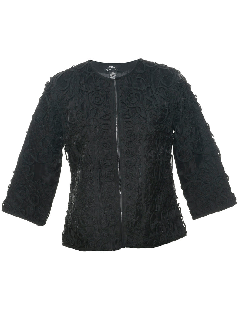 Lace Embroidered Evening Jacket - S