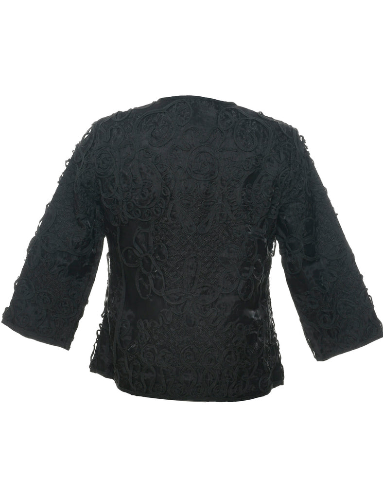 Lace Embroidered Evening Jacket - S