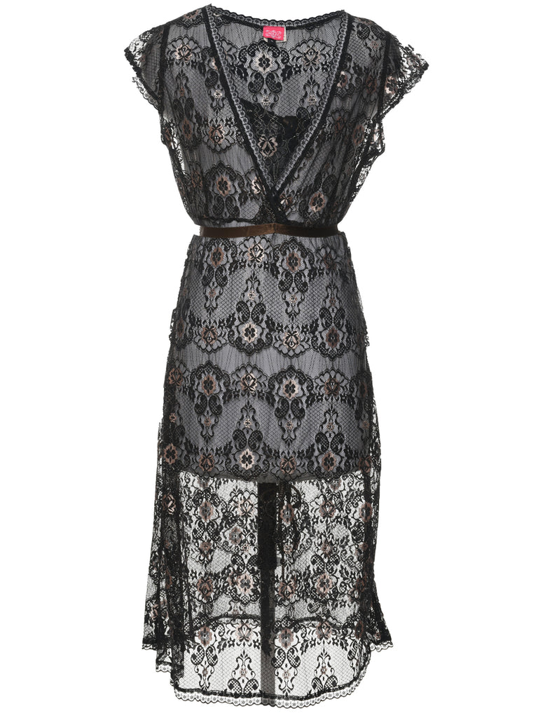 Lace Evening Dress - M