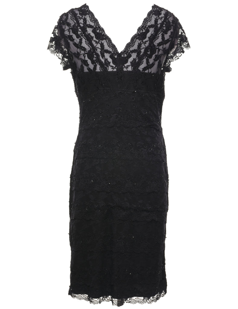 Lace Evening Dress - M