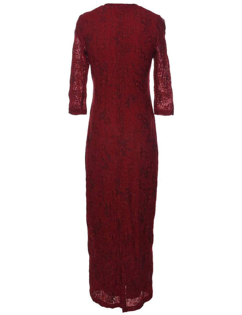 Lace Evening Dress - M