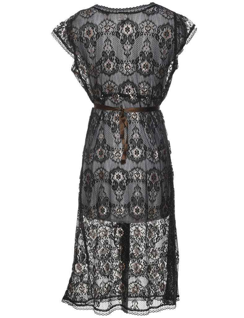 Lace Evening Dress - M