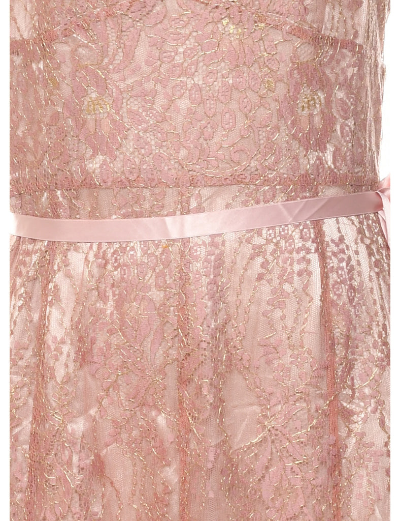 Lace Evening Dress - M