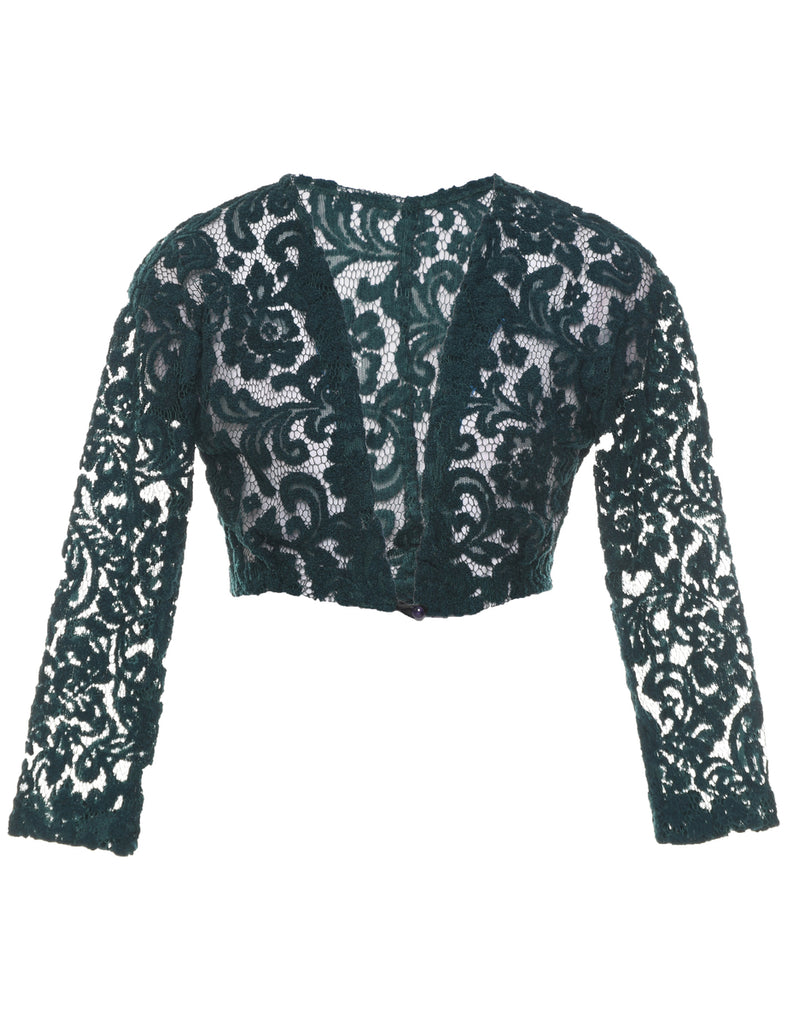 Lace Floral Pattern Jacket - S