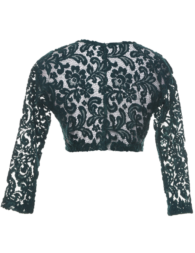 Lace Floral Pattern Jacket - S