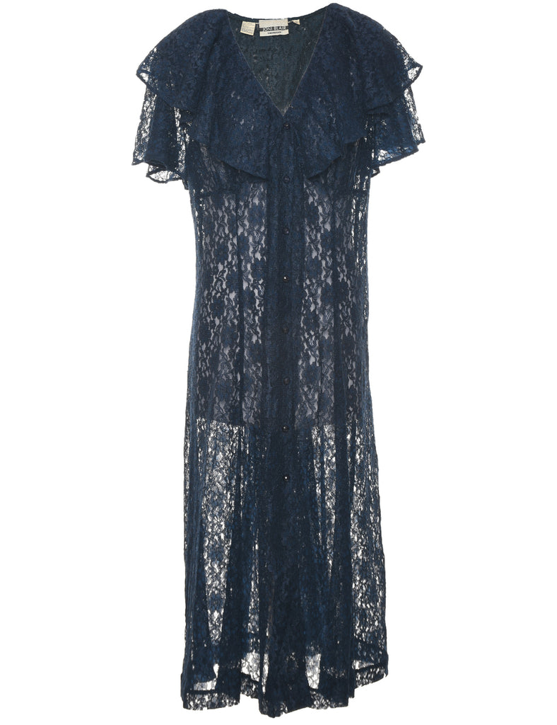 Lace Navy Dress - XL