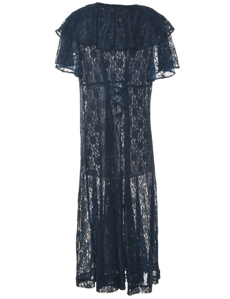 Lace Navy Dress - XL