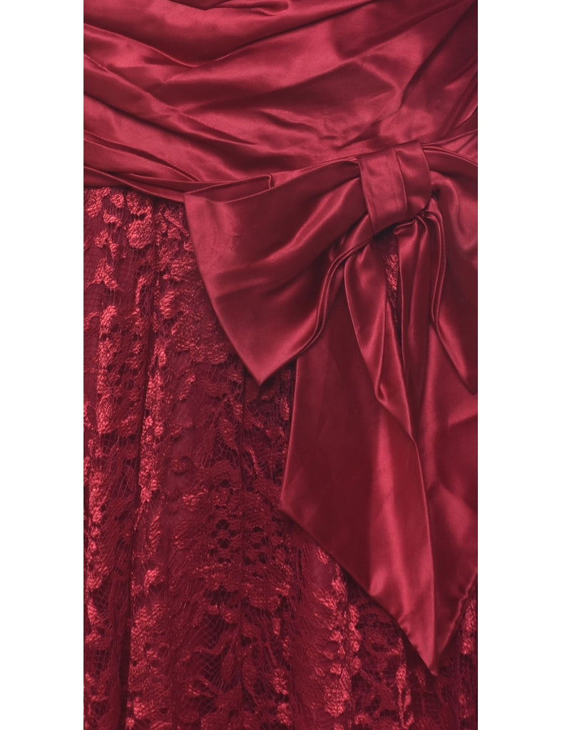 Lace Plum Evening Dress - XS