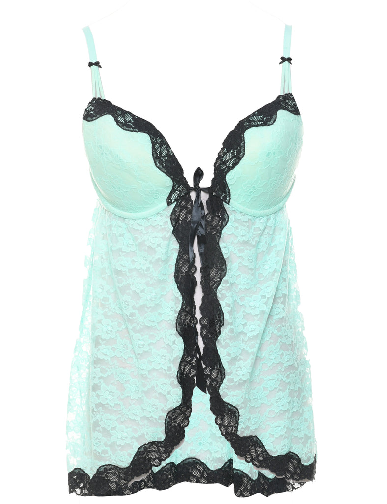 Lace Turquoise Babydoll - S