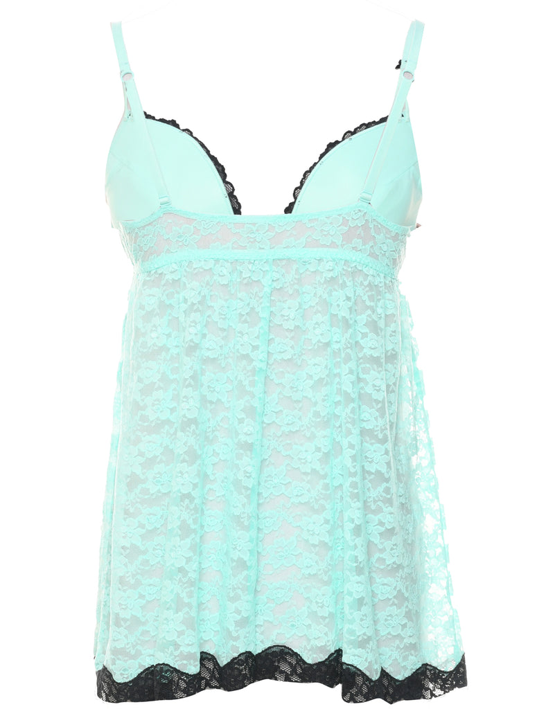 Lace Turquoise Babydoll - S