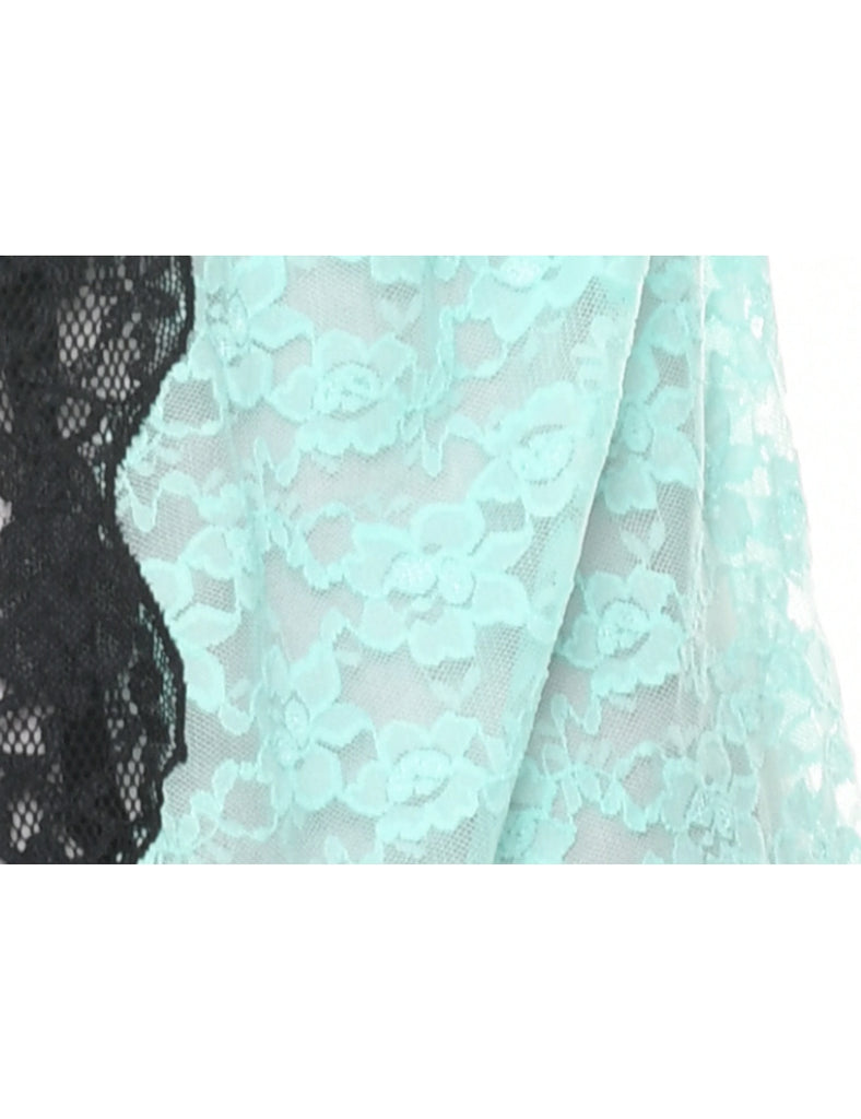 Lace Turquoise Babydoll - S