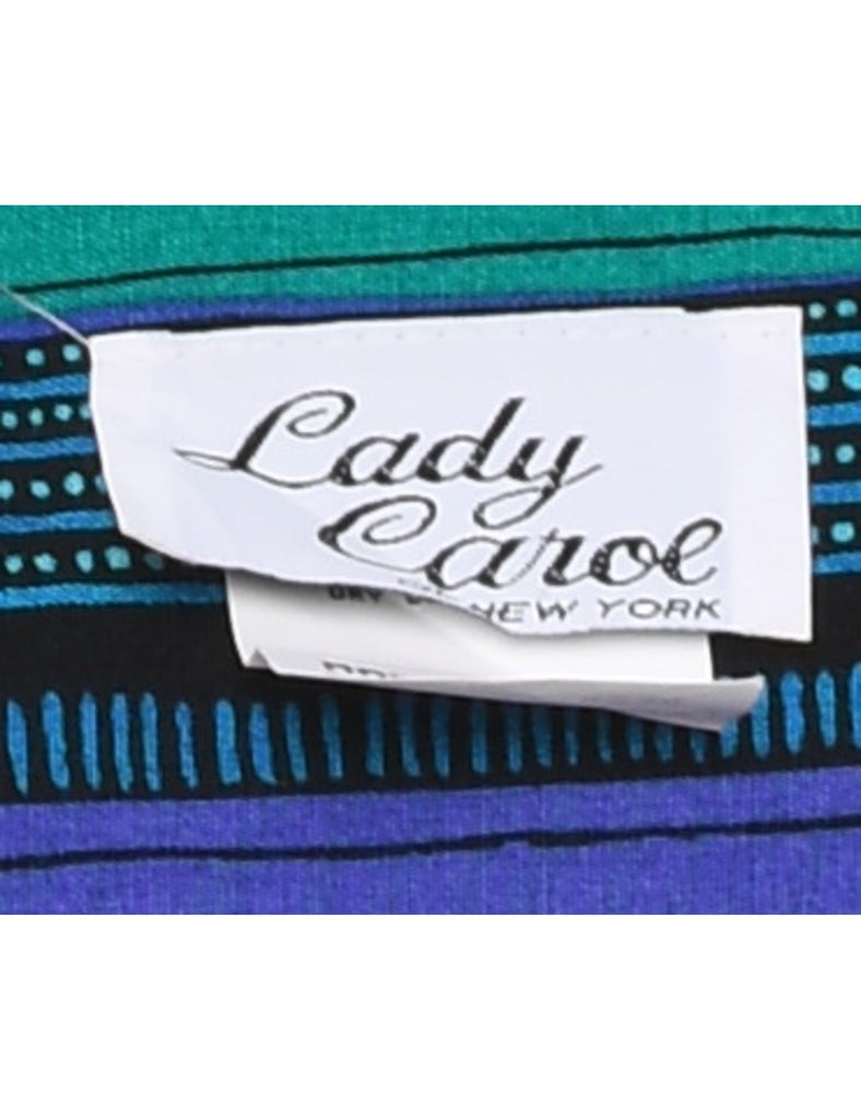 Lady Carol Striped Pattern Maxi Dress - XL