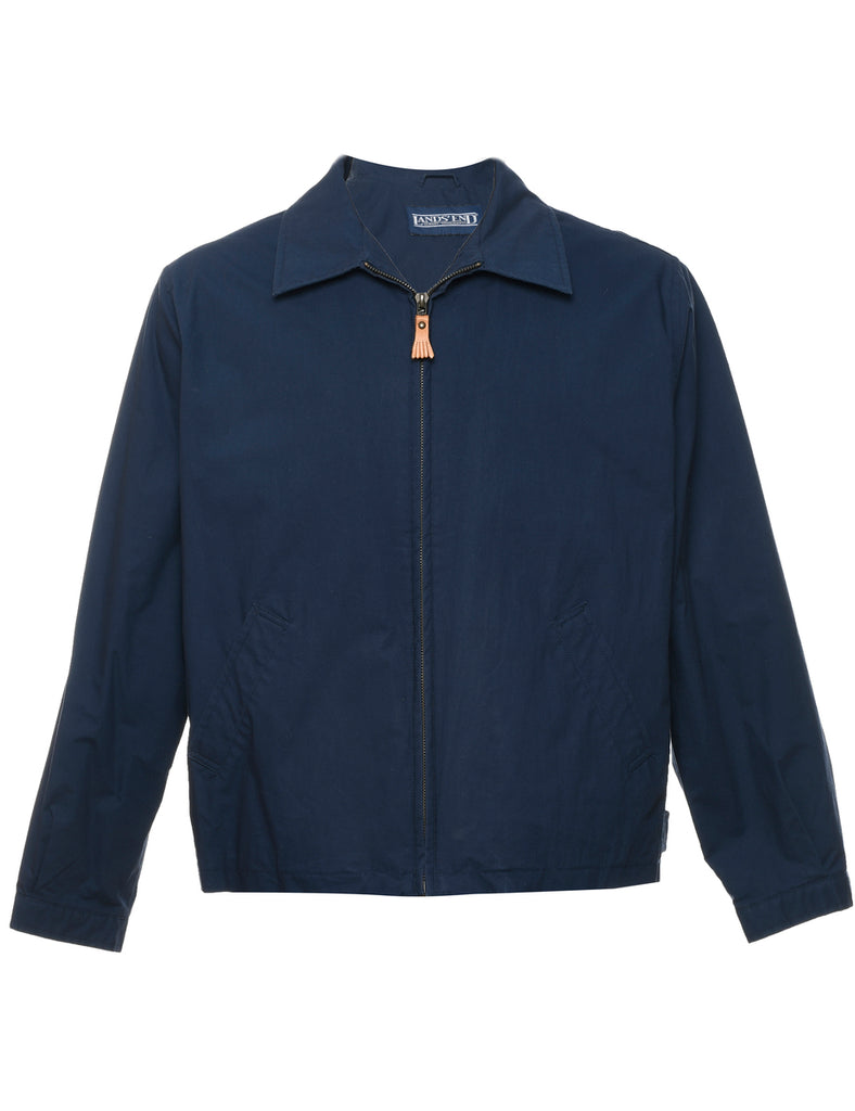 Land's End Navy Zip-Front  Jacket - S