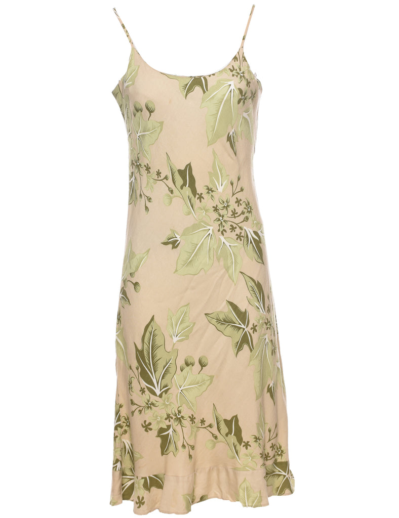 Leafy Print Dress - S