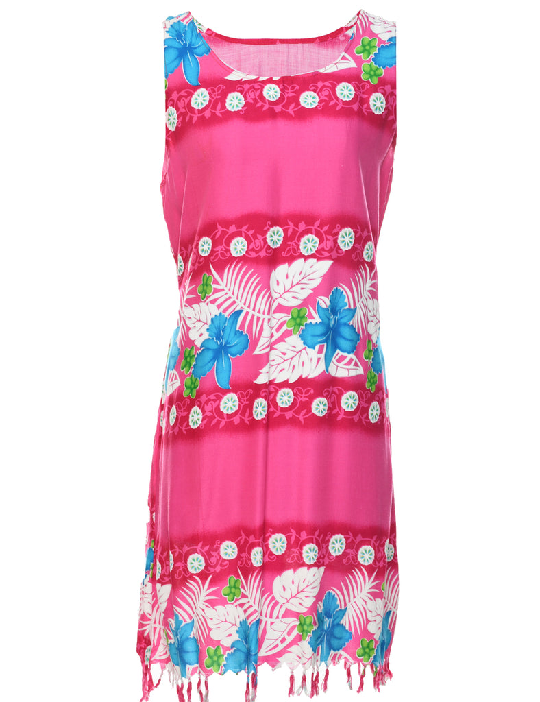 Leafy Print Dress - L