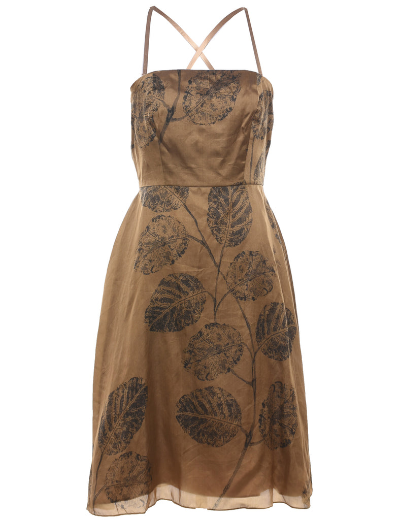 Leafy Print Dress - S