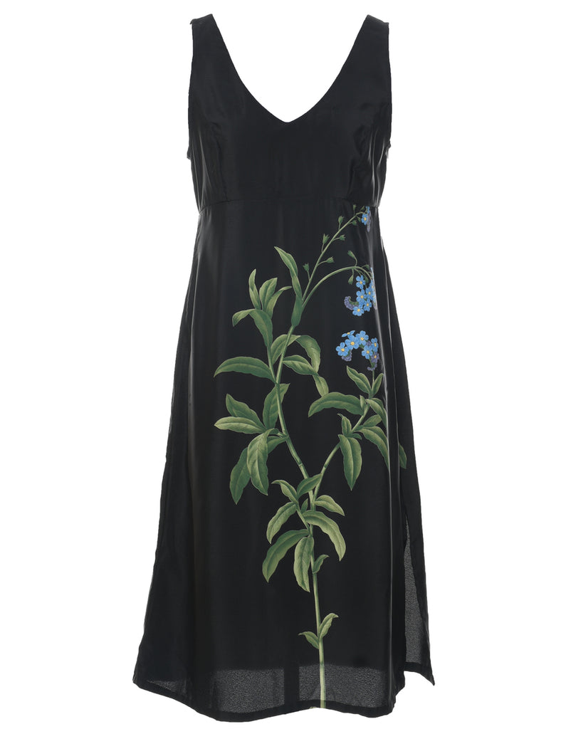 Leafy Print Dress - M
