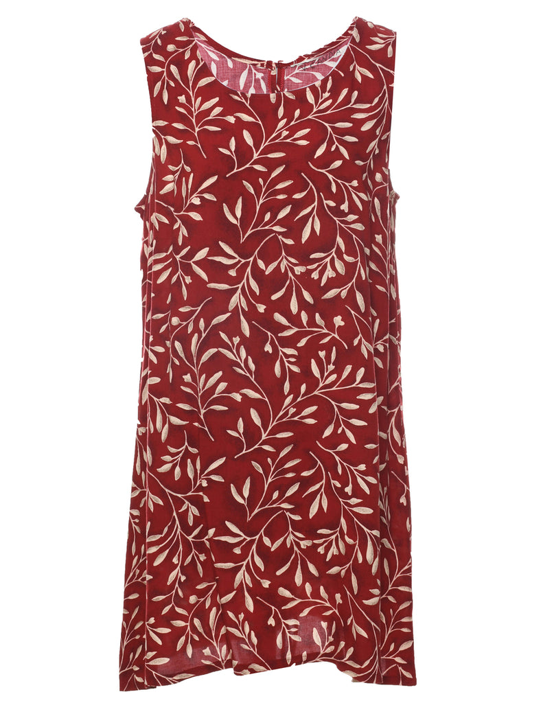 Leafy Print Dress - L