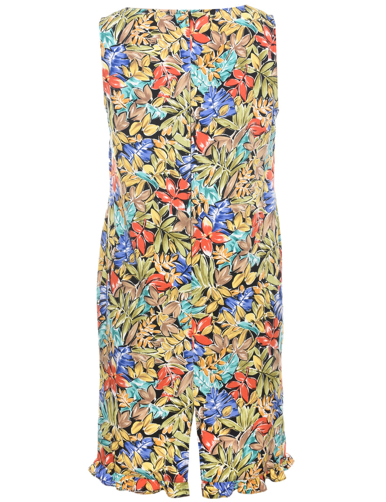 Leafy Print Dress - M